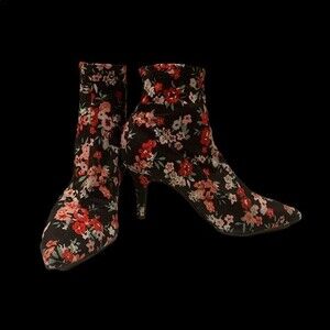 INC International Concept Floral ankle booties